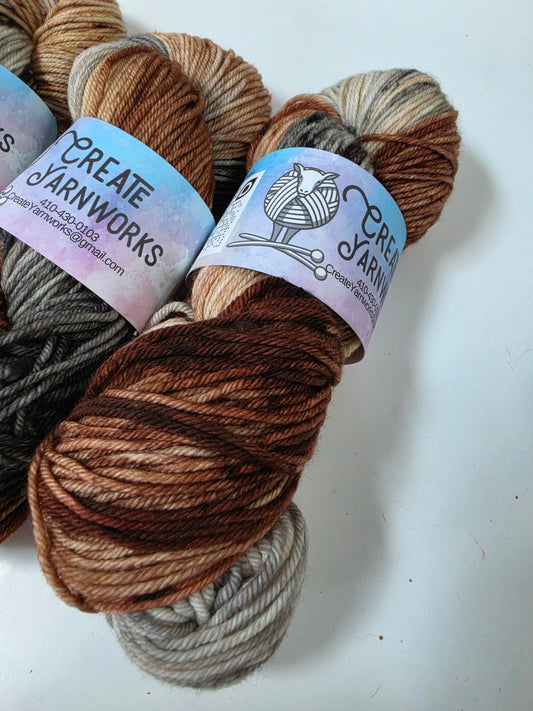 Fox in the Shadows in Superwash Merino Blend DK Weight Yarn