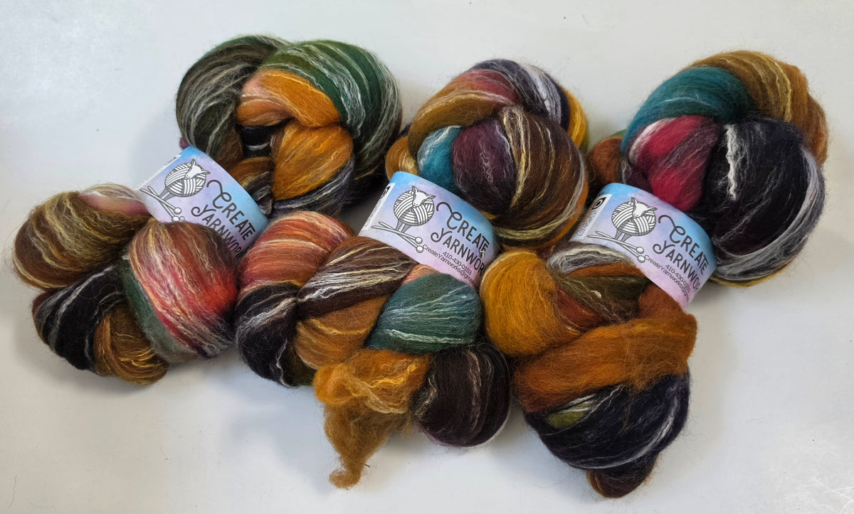 POTM Oct 2026 in Cormo/ Rose Fiber/ Baby Alpaca custom blend Top 4oz braid