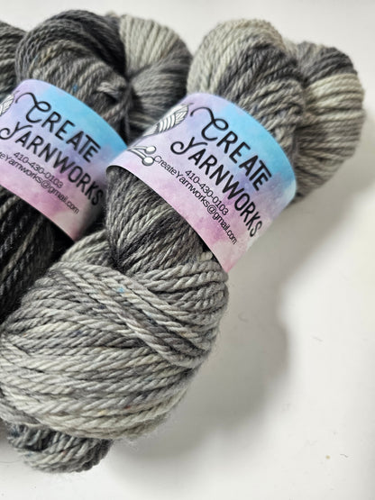 Stormy Skies in Superwash Bluefaced Leicester (BFL) Worsted Weight Yarn