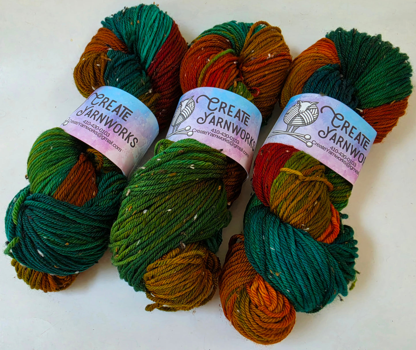 Tortoise Shell in DK Merino Tweed Yarn