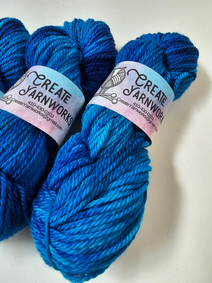 Blue Skies in Superwash Merino Worsted Weight Yarn
