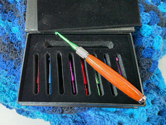 Mahogany Wood Custom made interchangeable Crochet Hooks