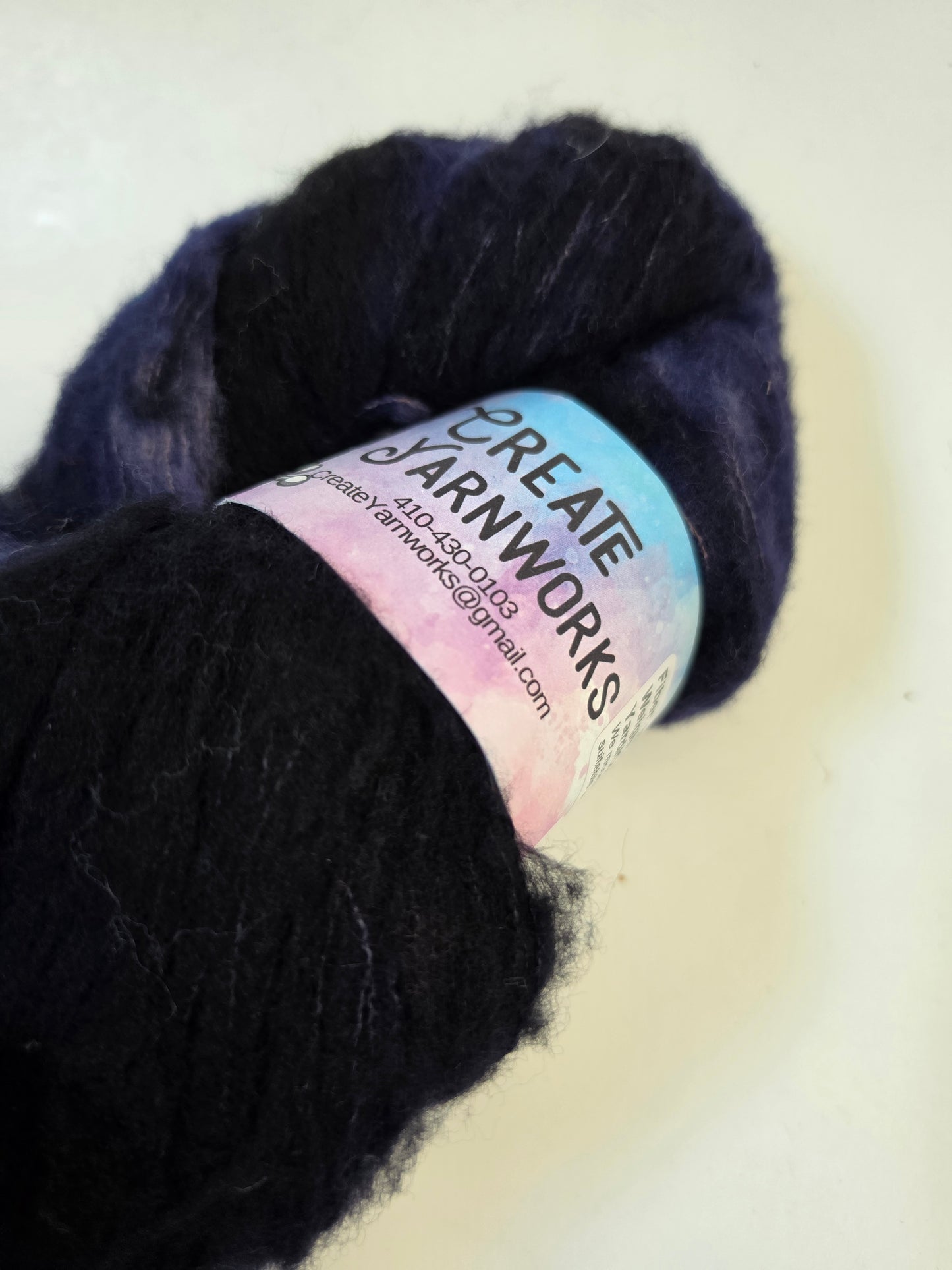 Navy in Brushed Merino Lace Weight Yarn