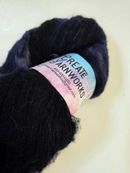 Navy in Brushed Merino Lace Weight Yarn