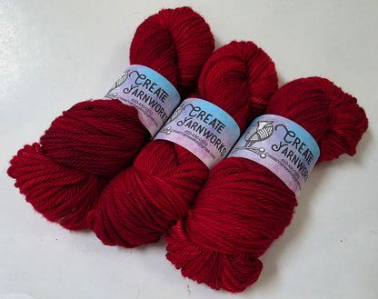 Ragin' Red in Superwash Merino Worsted Weight Yarn