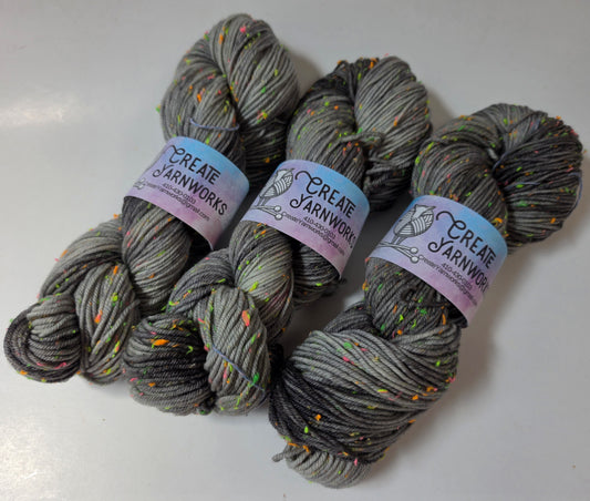 Stormy Skies in DK Merino Neon Tweed Yarn