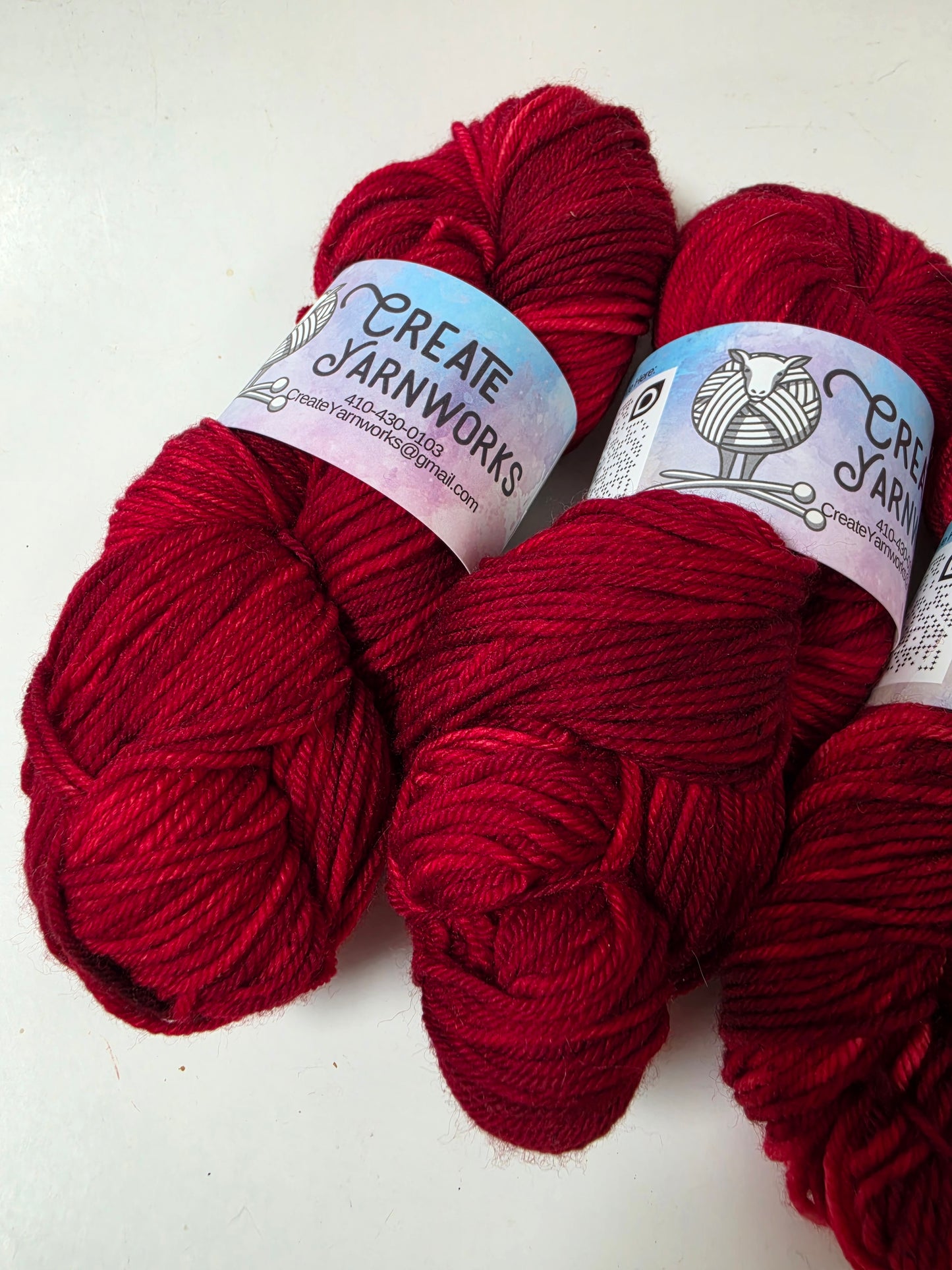 Ragin' Red in Superwash Merino Blend DK Weight Yarn