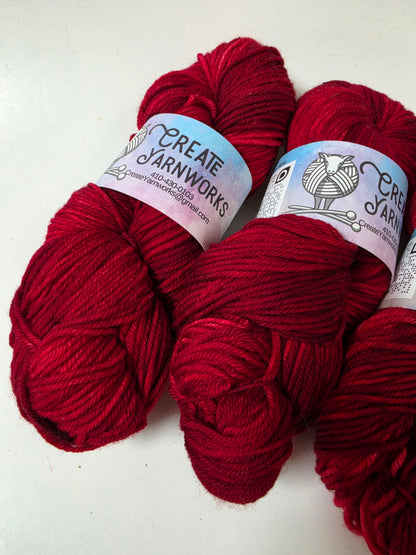 Ragin' Red in Superwash Merino Blend DK Weight Yarn