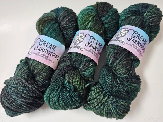Mossy in Superwash Bluefaced Leicester (BFL) Worsted Weight Yarn