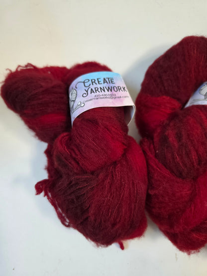 Ragin' Red in Brushed Merino Lace Weight Yarn