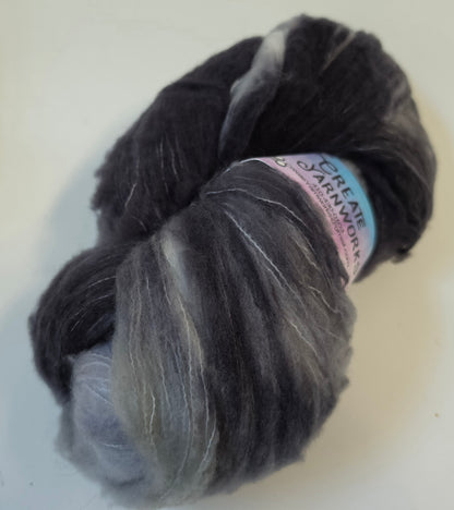 Almost Black in Brushed Merino Lace Weight Yarn