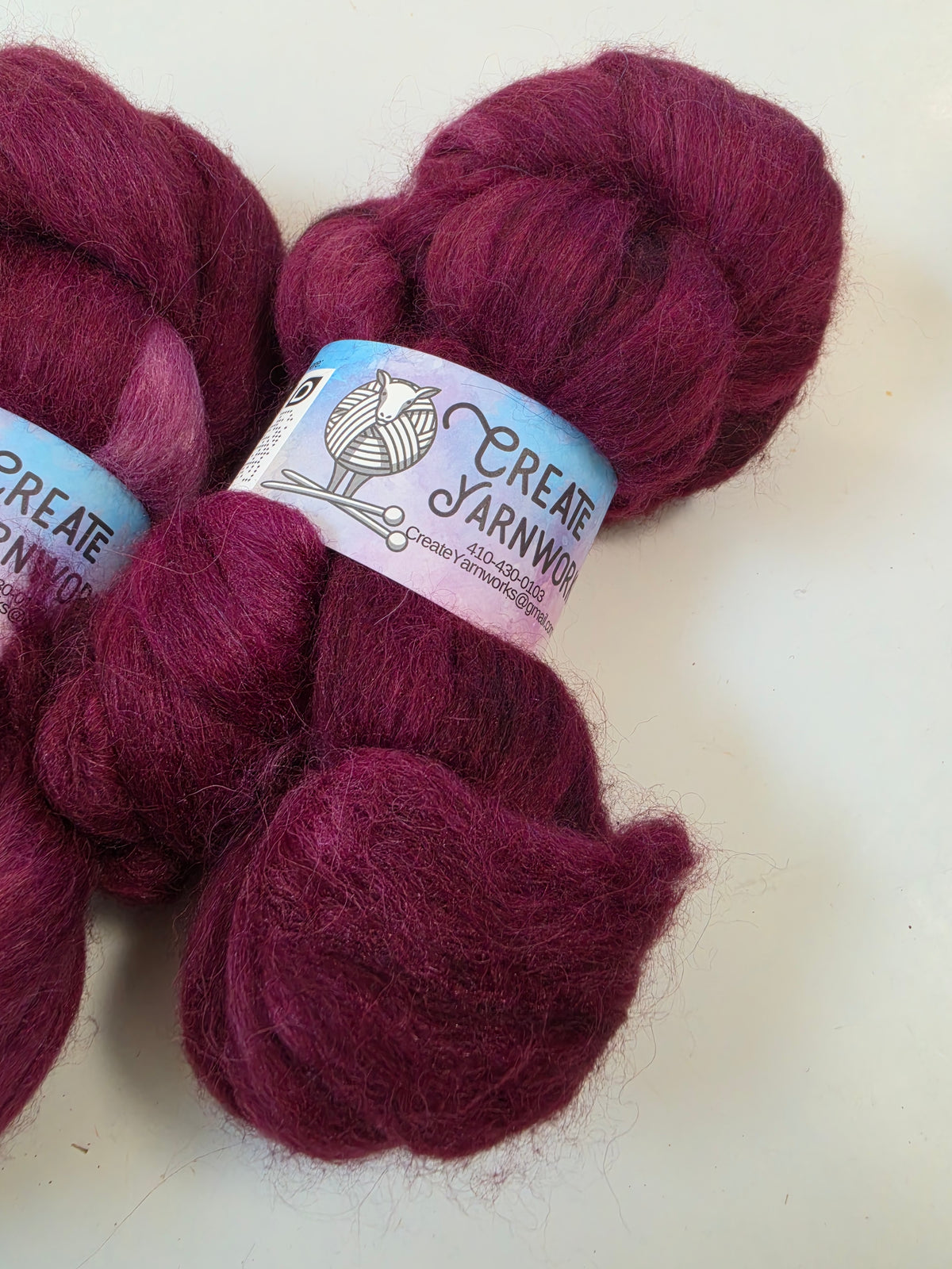Wine Country in Baby Alpaca / Tussah Silk custom blend Top 4oz braid