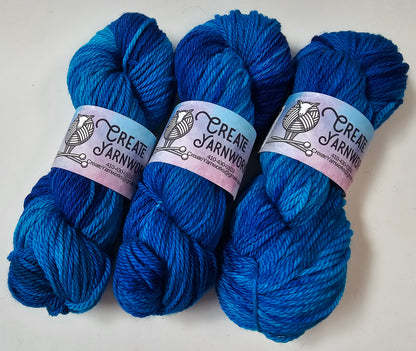 Blue Skies in Superwash Merino Worsted Weight Yarn