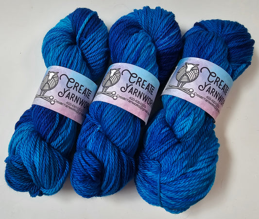 Blue Skies in Superwash Merino Worsted Weight Yarn