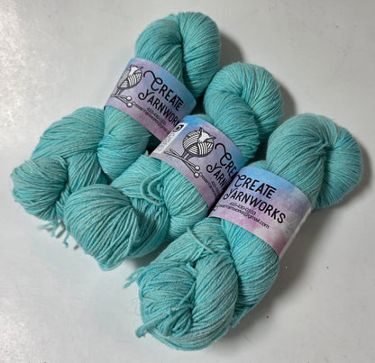 Breakfast at Tiffany's in Gold Sparkle Superwash Merino Blend Fingering Weight Yarn