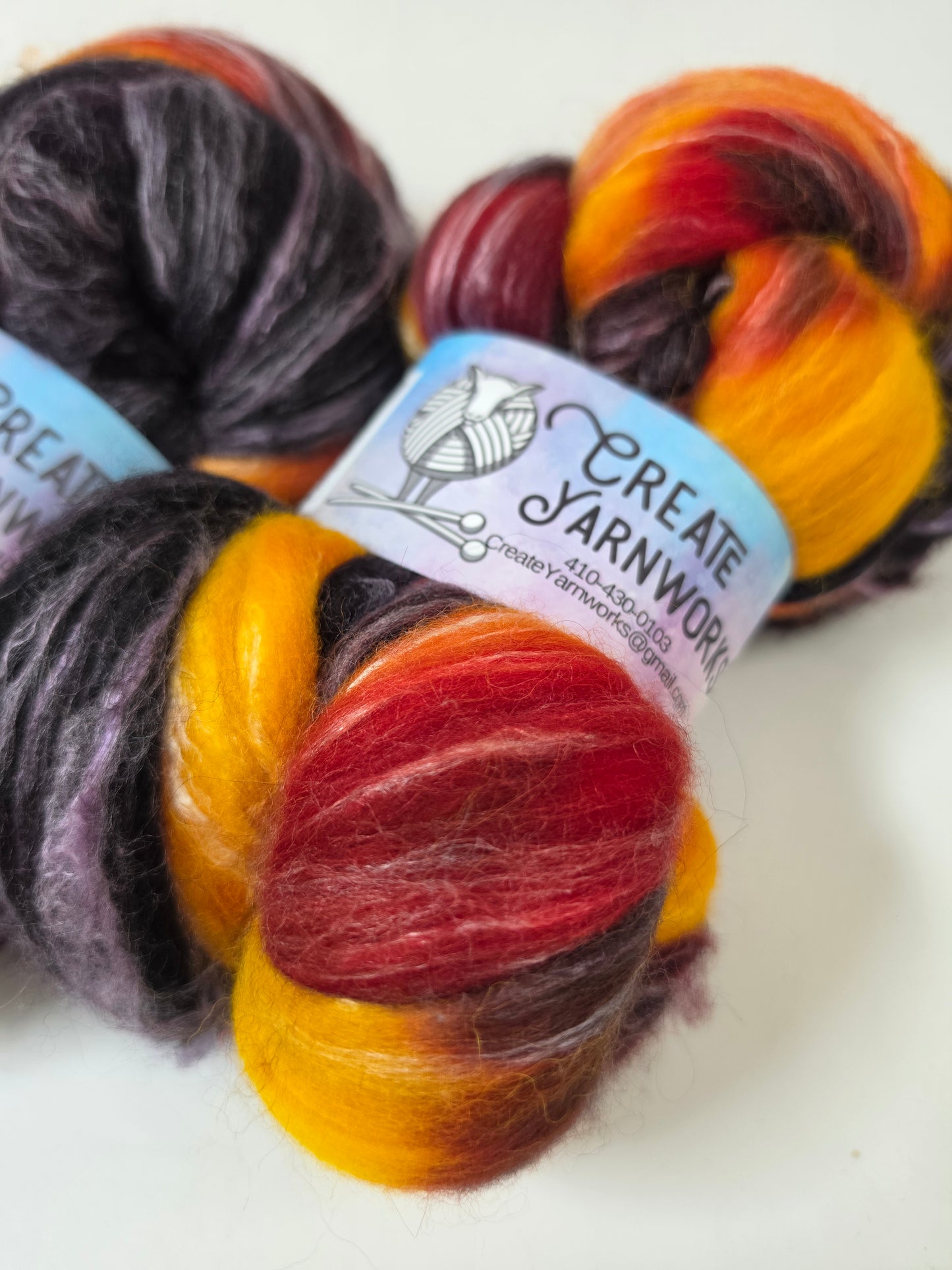 Mountain Sunset in Cormo/ Rose Fiber/ Baby Alpaca custom blend Top 4oz braid