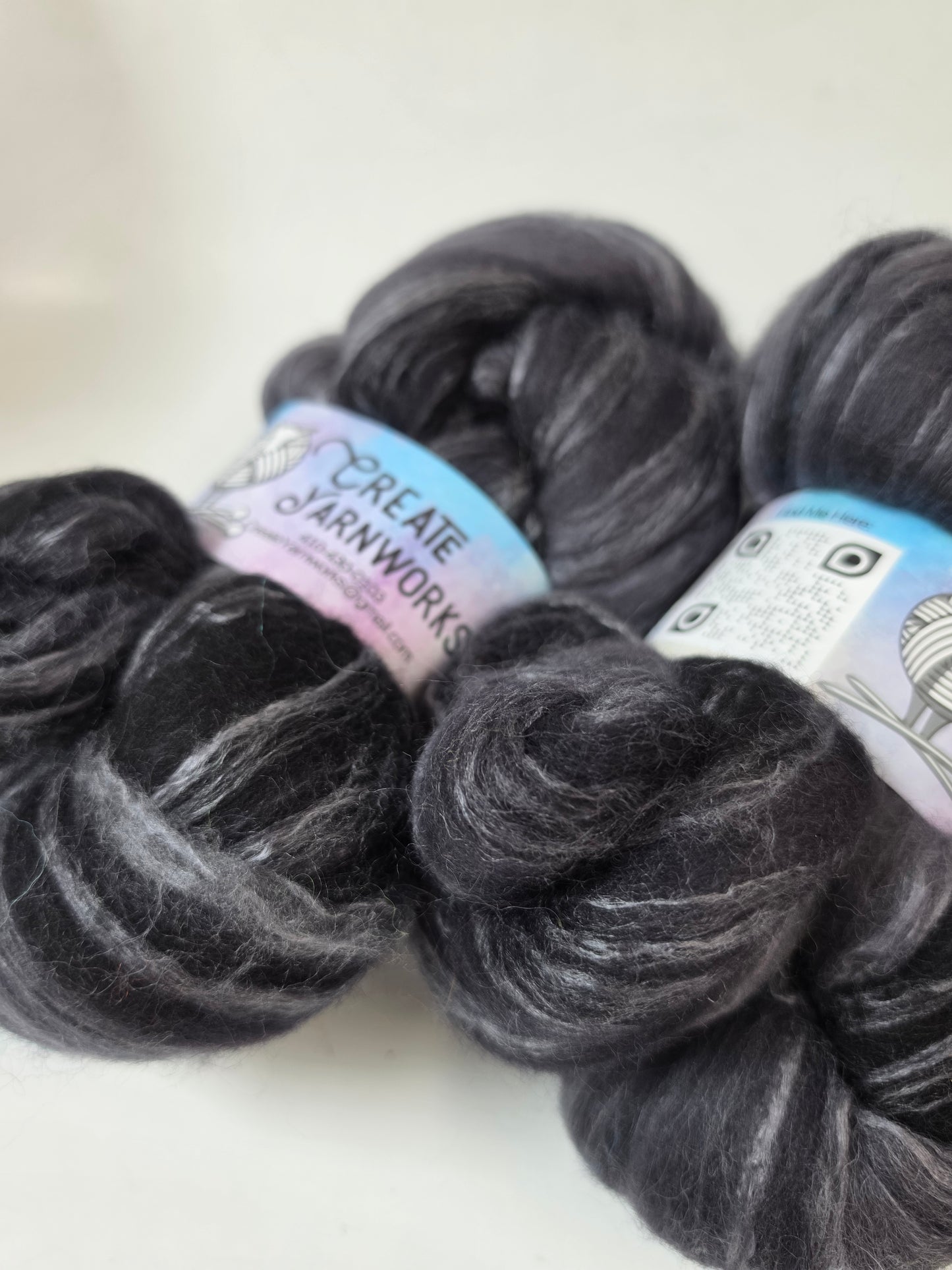 Almost Black in Cormo/ Rose Fiber/ Baby Alpaca custom blend Top 4oz braid