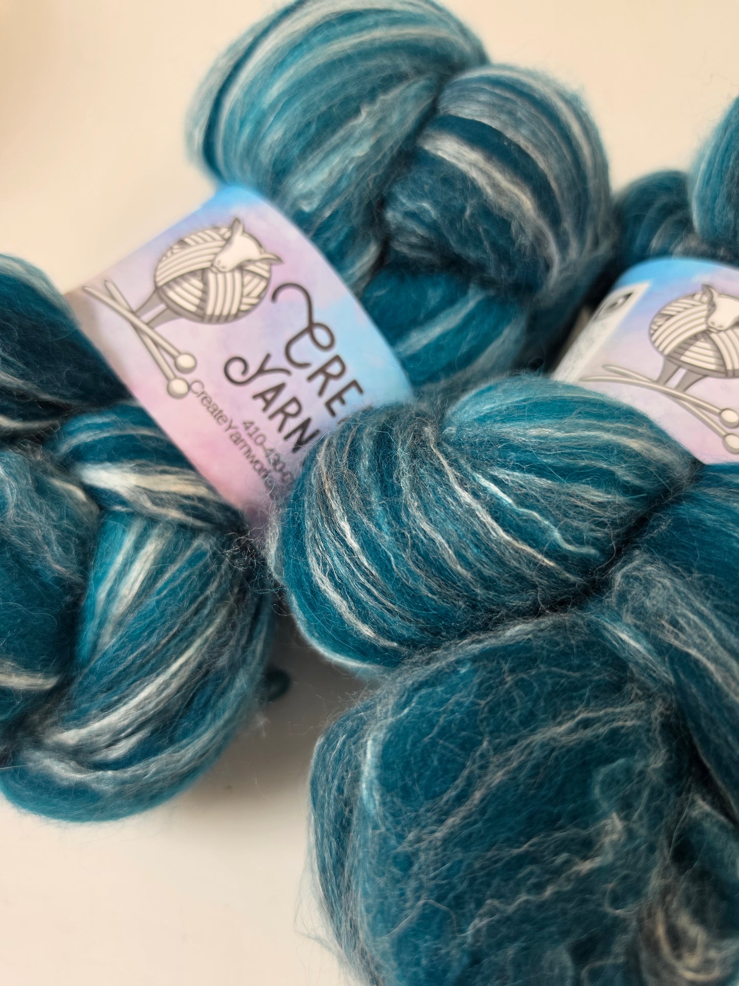 Tempting Teal in Cormo/ Rose Fiber/ Baby Alpaca custom blend Top 4oz braid