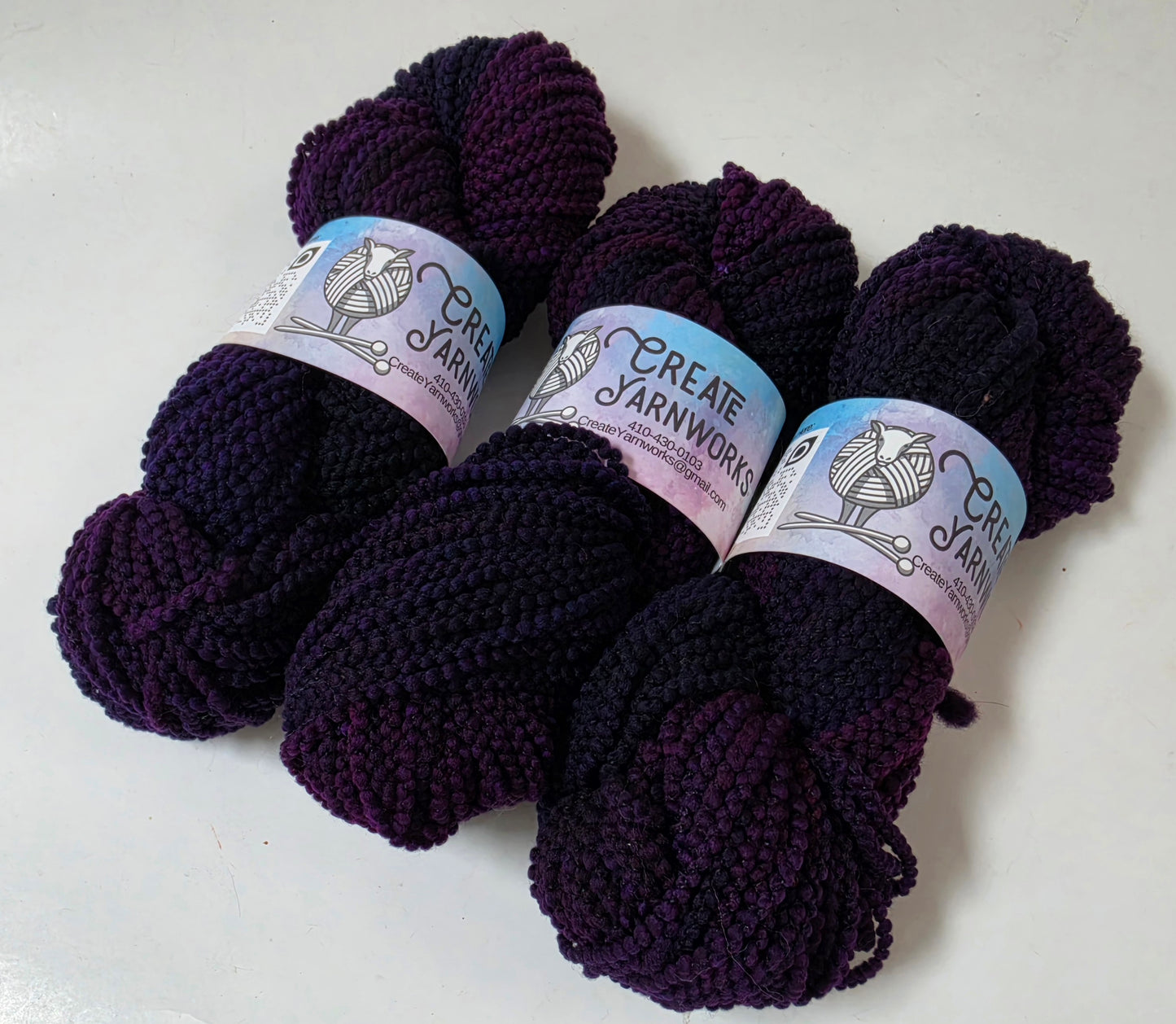 Purples in US Merino Blend Bulky Yarn