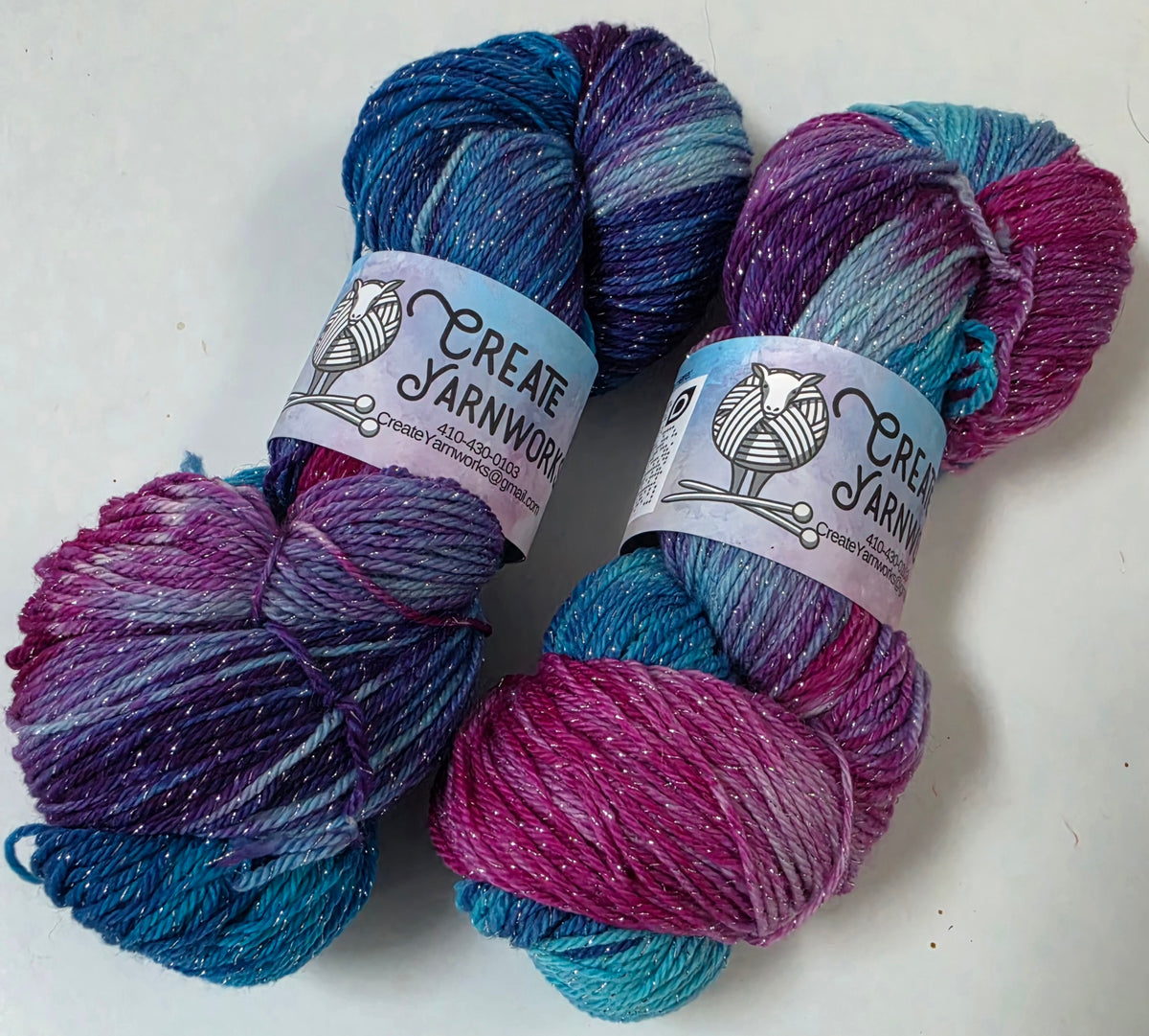 It's Electric in Silver Sparkle Superwash Merino Blend  Fingering Weight Yarn