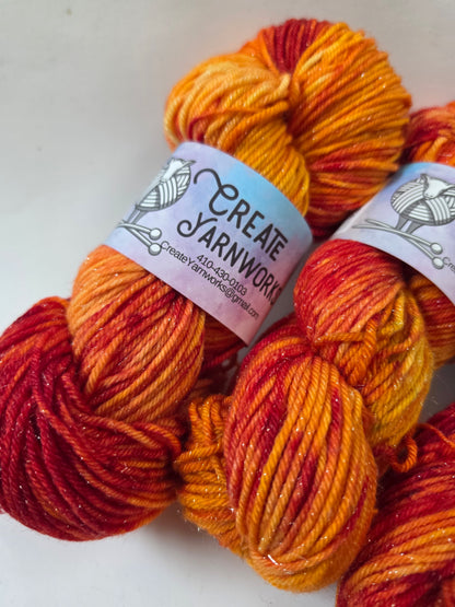 Eastern Shore Sunrise in Silver Sparkle DK Weight Yarn