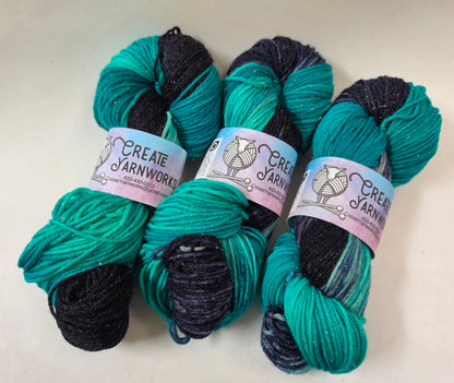 Mermaid's Tide in Silver Sparkle DK Weight Yarn
