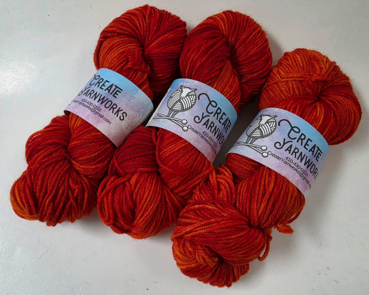Pumpkin in Superwash Merino Blend DK Weight Yarn