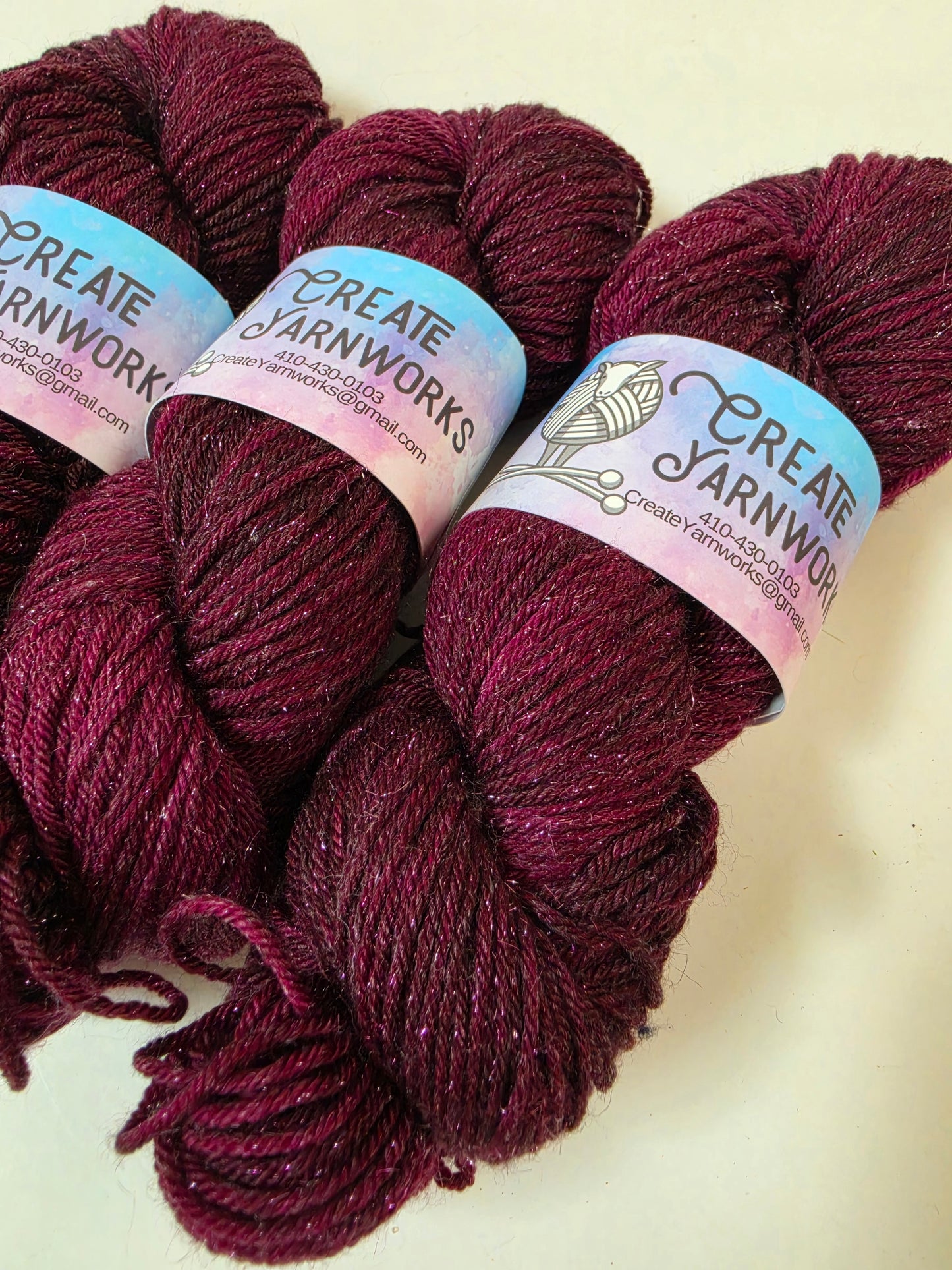Wine Country in Silver Shimmer DK Weight Yarn
