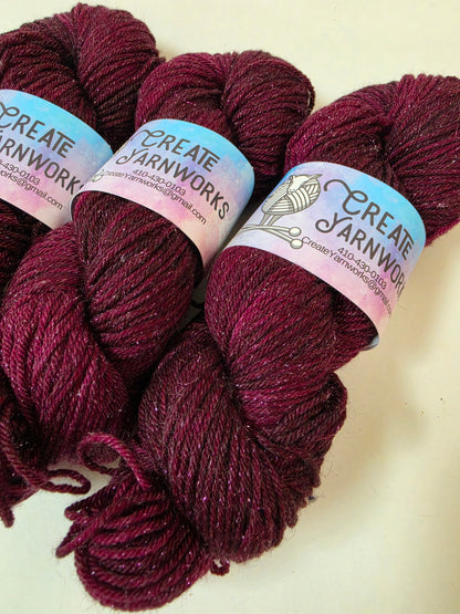 Wine Country in Silver Shimmer DK Weight Yarn