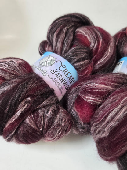 Wine Country in Cormo/ Rose Fiber/ Baby Alpaca custom blend Top 4oz braid