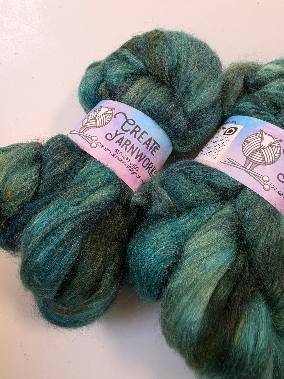 Forest in Baby Alpaca / Tussah Silk custom blend Top 4oz braid